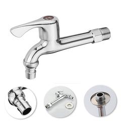 Washing Machine Wall Mount Single Cold Tap Handle Laundry Extra Long Water Faucet Sink