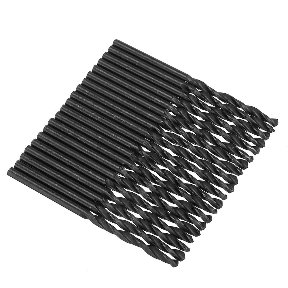 100pcs 1/2/3/4/5mm Twist Drill Bits Set HSS Straight Shank Black Coated Woodworking