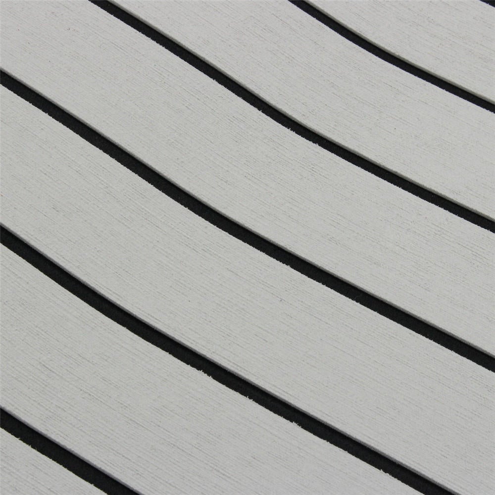 900mmx2400mmx5.5mm Light Grey and Black EVA Foam Faux Teak Sheet Boat Yacht Synthetic Teak Decking