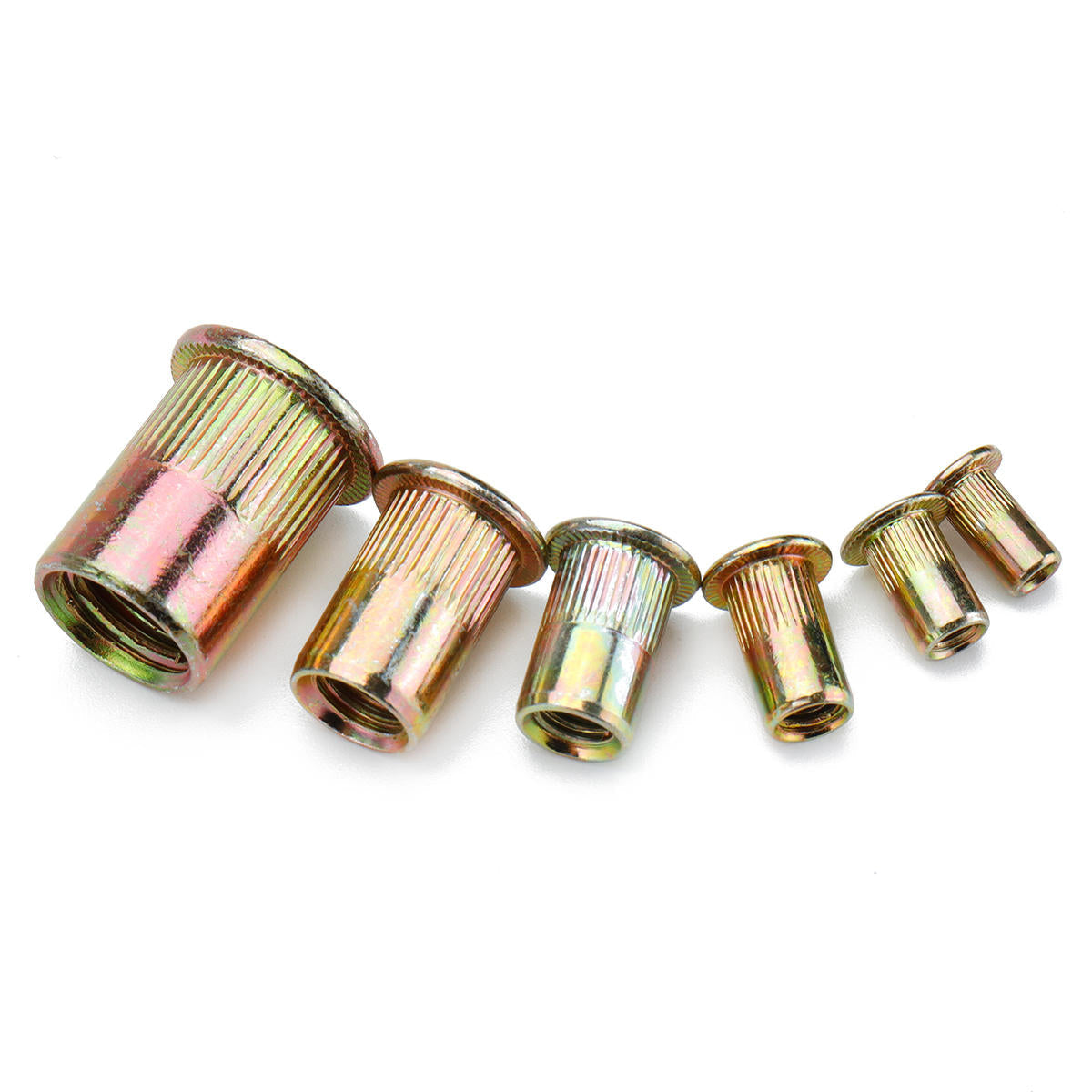 165PCS M3 M4 M5 M6 M8 M10 M12 Mixed Zinc Plated Carbon Steel Rivet Nut Insert Nuts