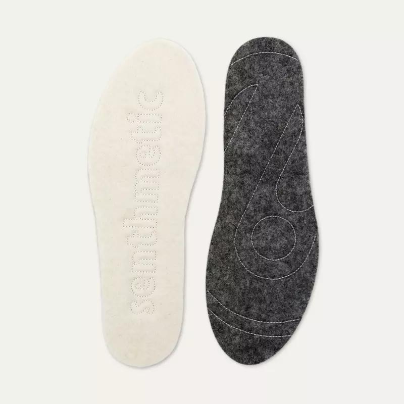 2 Pair Senthmethc Wool Felt Cork Sport Insoles Ultralight Winter Warmth Insole