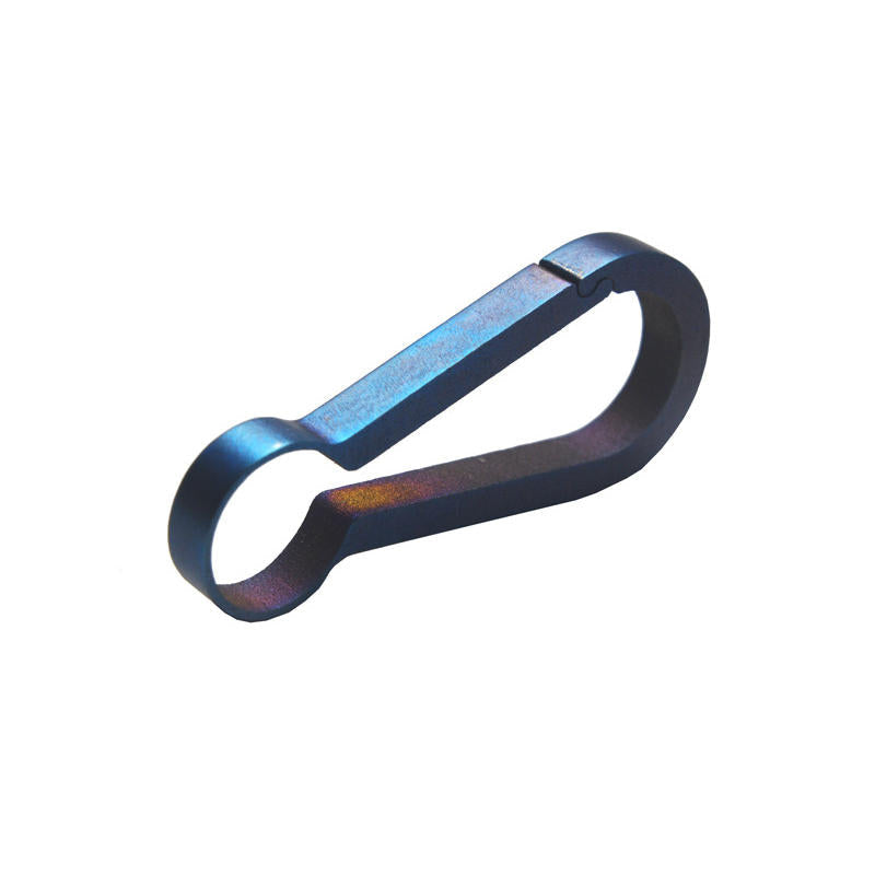 60mm Blue Quick Release Keychain Titanium Alloy Mini Key Ring