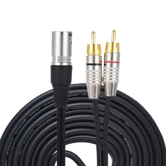 Female to 2 RCA Male Audio Microphone Cable Audio Stereo Mic Cable Speaker Amplifier Mixer Line