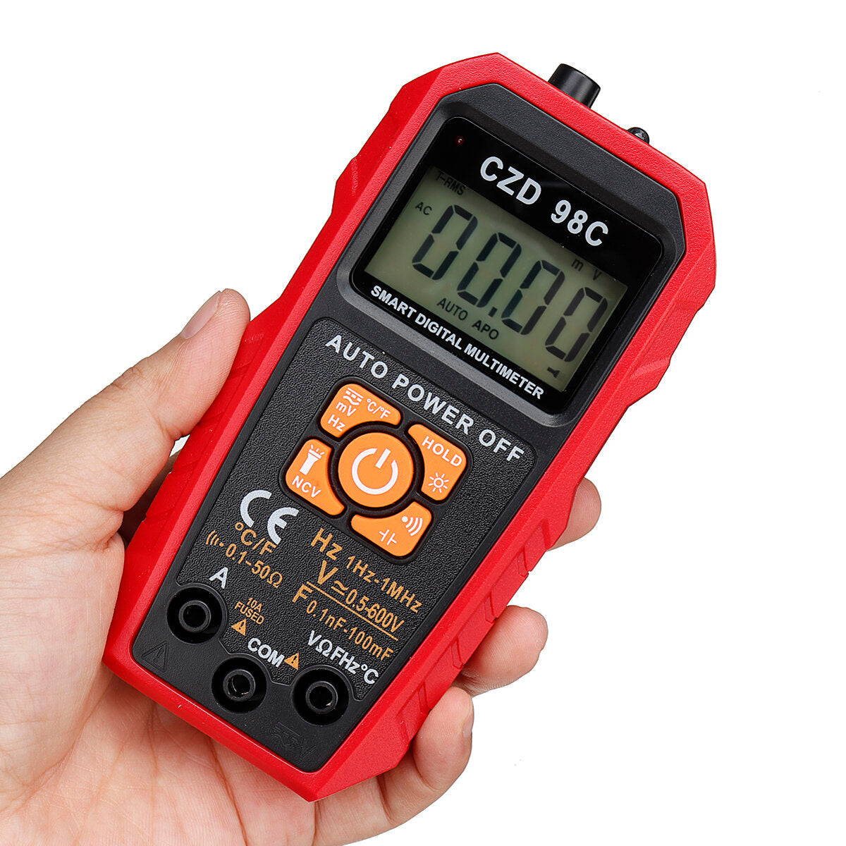 98A/C True RMS Electric Digital LCD Current AC DC Voltage Multimeter Capacitance Meter