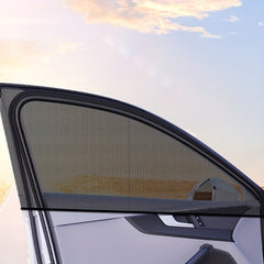 2PCS Car Sun Shade Curtains - UV Protection, Anti-Mosquito Mesh, Side Window Visor