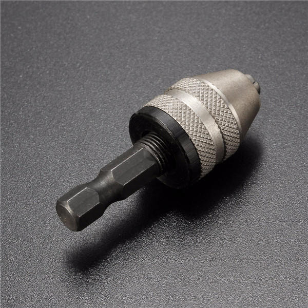 1/4 Inch Hex Shank Keyless Drill Chuck Quick Change Adapter Converter 0.3-3mm