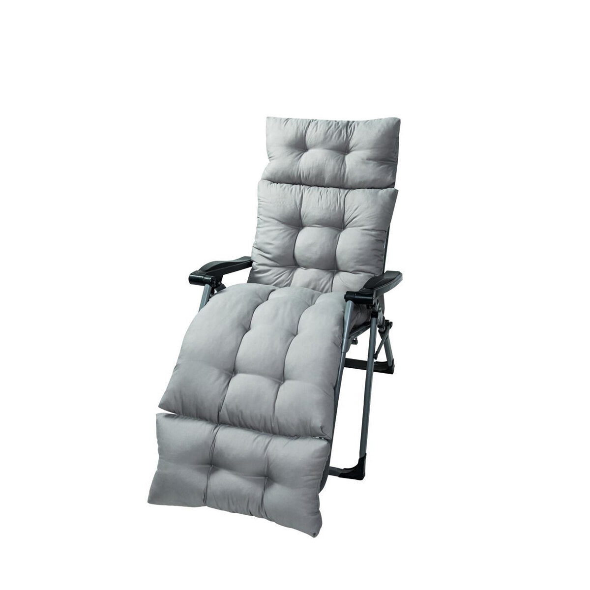 Deck Chair Cushion Soft Tufted Lounge Sofa Recliner Cushion Outdoor Indoor Bench Garden Recliner Pad