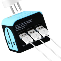 Multi-function USB Conversion Plug Conversion Socket 3 USB Port Global Multi Country Converter EU / US / AU / UK Plug USB Connector