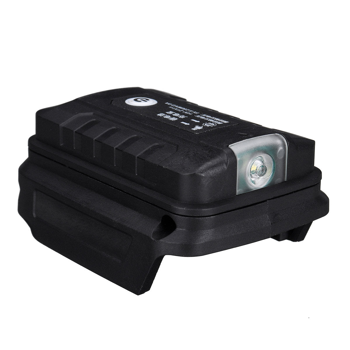 1 PC Black Plastic Li-ion Battery Charger With light Dual USB Output Ports