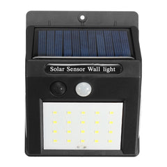 30LED Solar Light PIR Motion Sensor Wall Lamp Security Garden Outdoor 3-Side Lighting