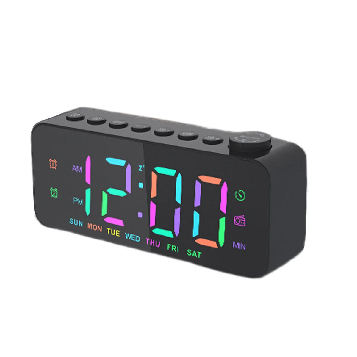 LED Digital Alarm Clock with FM Radio, Dual Alarm, Snooze, USB Charging Port, and Dimmable Night Light for Bedroom, Office