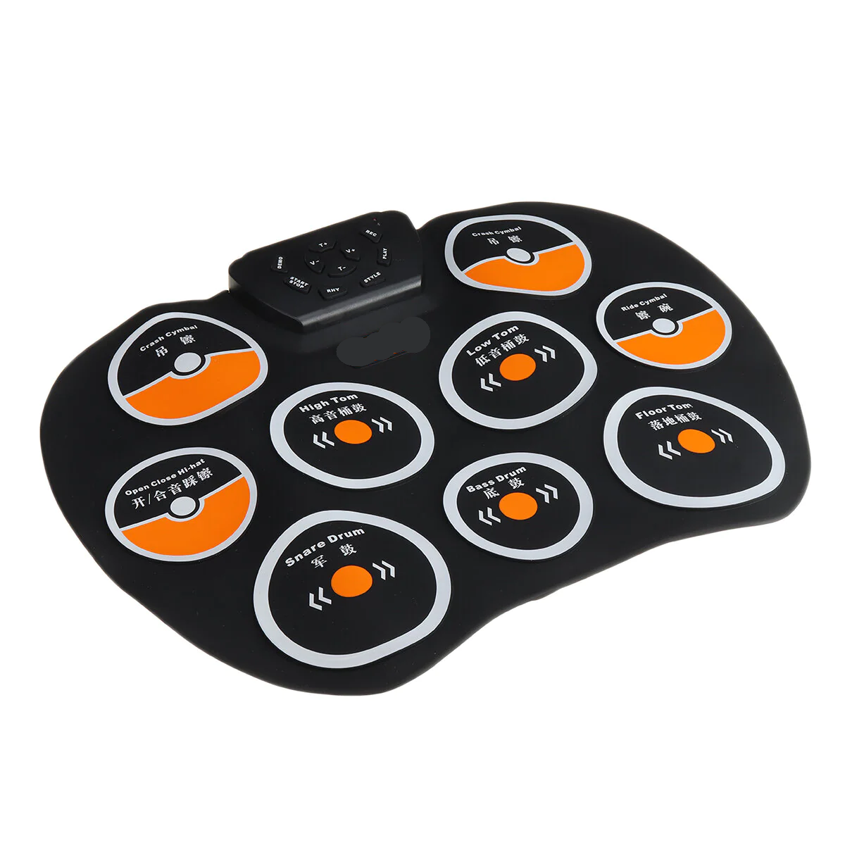 Desktop Drum Portable Silicone Hand Roll Electronic Drum Children Beginner Practice Rhythm with Recording Percussion