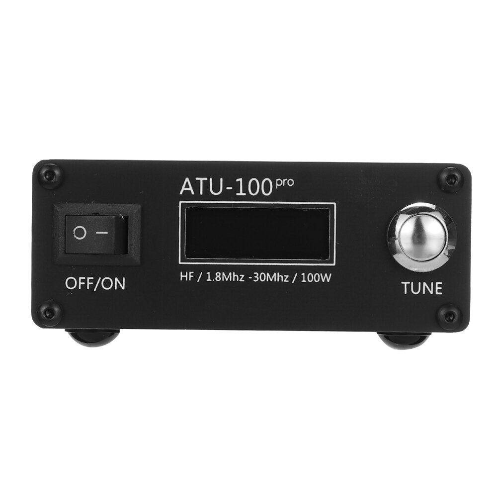 1.8Mhz-30Mhz OLED Display Automatic Antenna Tuner Built-in Battery for 10W to 100W Shortwave Radio Station