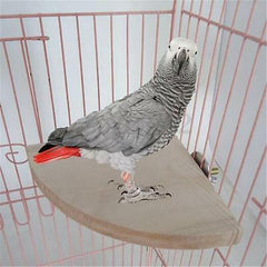 Wooden Coin Parrot Bird Cage Perches Stand Platform Pet Budgie Hanging Toy Pet Toys