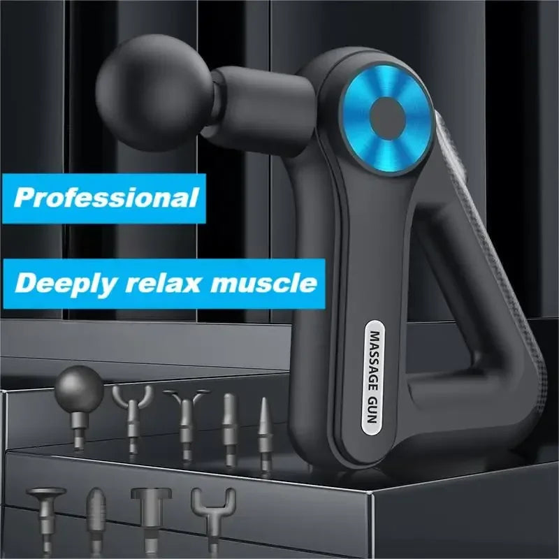 9-Head 9-Gear Professional Massage Gun, Long Standby, Golden Triangle Design