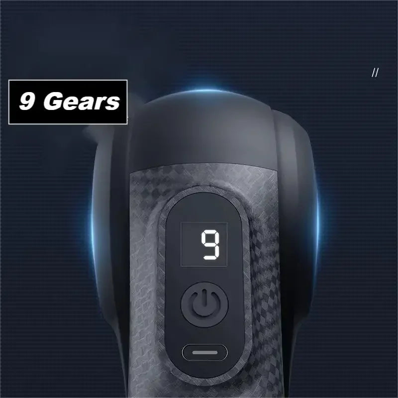 9-Head 9-Gear Professional Massage Gun, Long Standby, Golden Triangle Design