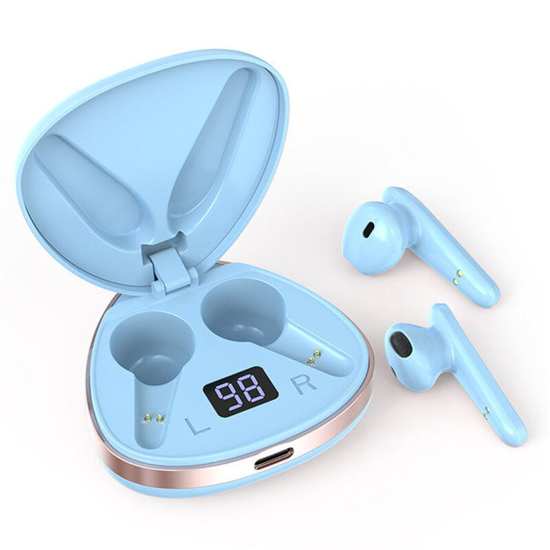 TWS Earphones Wireless bluetooth V5.0 Headphones HIFI Stereo Noise Reduction LED Display Smart Touch Half-In-Ear Earbuds with Mic