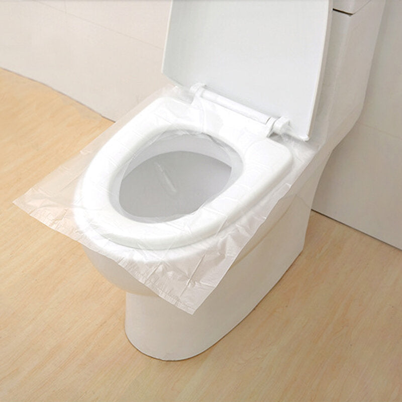 10 Pcs Disposable Toilet Seat Cover Maternal PE Membrane Transparent Travel Toilet Pad Paper