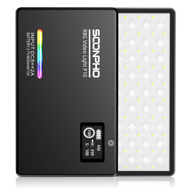 LED Video Light CRI 97 Fill Light Photography Lighting for Video Recording Shooting Studio Lamp 4000mAH Battery Type-C Port 2500K-8500K