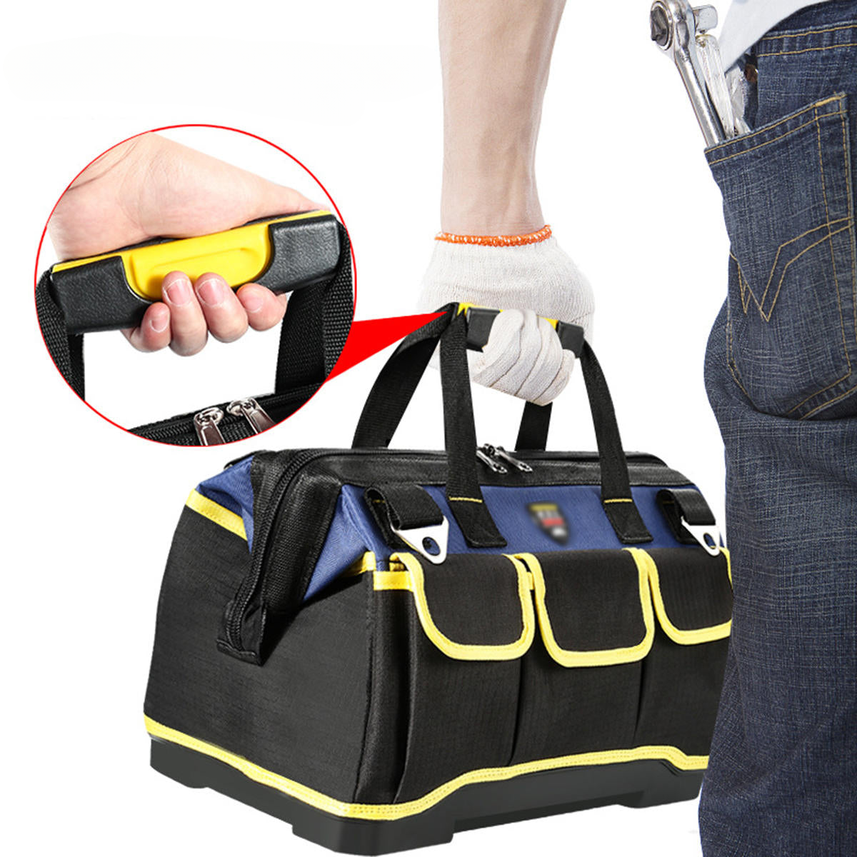 Multi-function Waterproof Tool Repair Electrician Bag Large Capacity Oxford Cloth