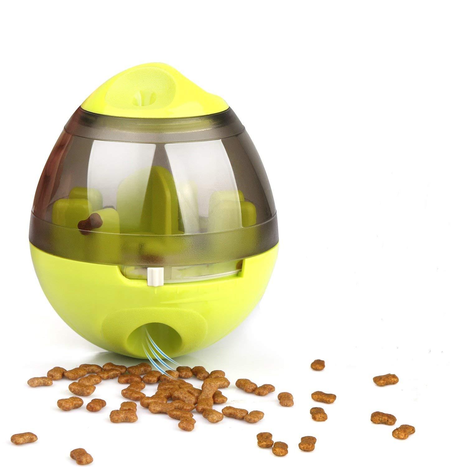 Creative Egg Shape Tumbler Pet Food Dispenser Dog Cat IQ Treat Toy Pet Bowl