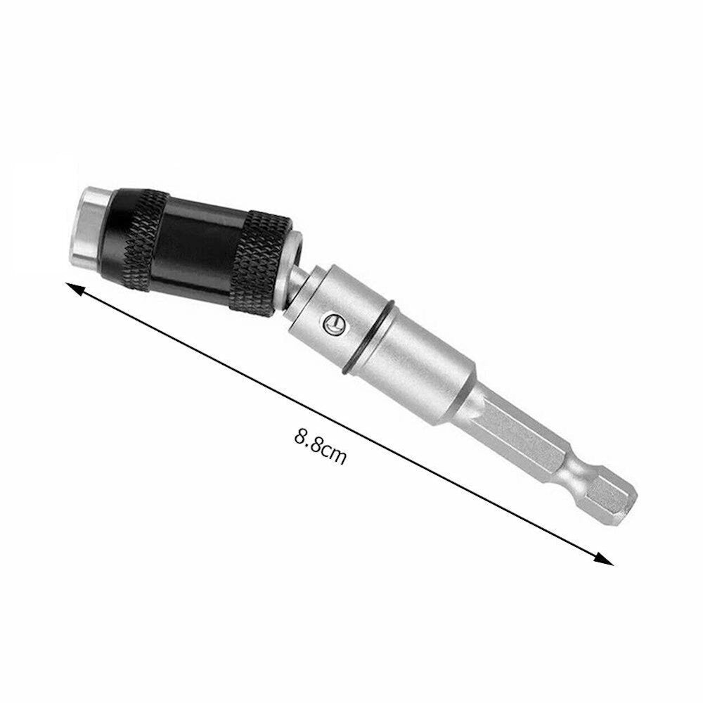 1/4 Inch 88mm Hex Shank Quick Swivel Joint Magnetic Screwdriver Bit Holder