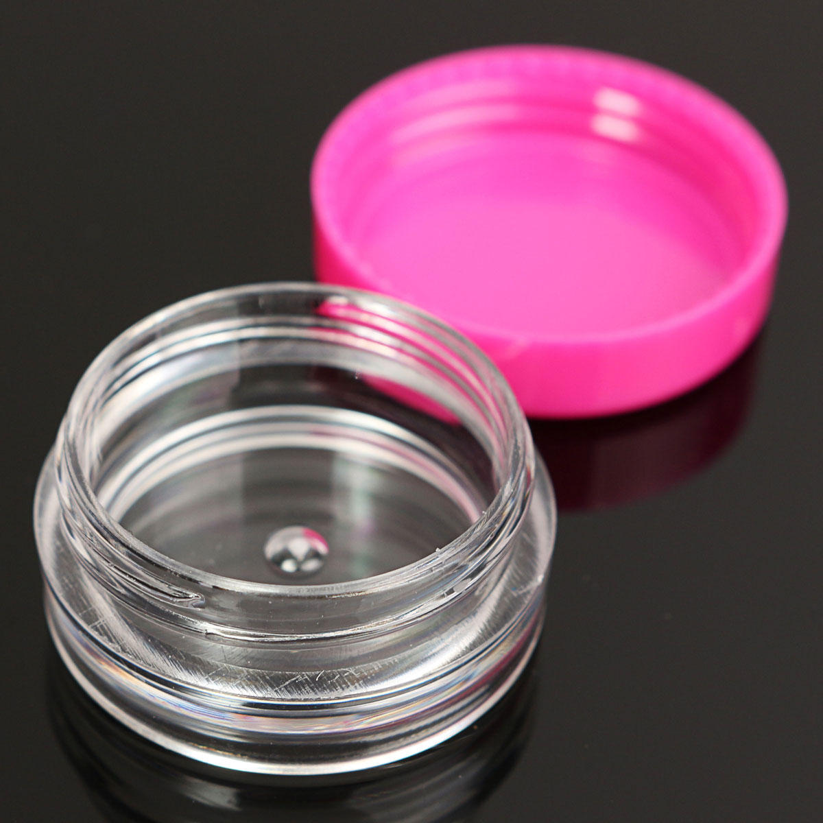 Portable Cosmetic Empty Jar Pot Mini Round shaped Eyeshadow Makeup Face Cream Container