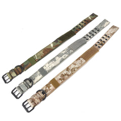 Tactical Military Adjustable Dog Training Collar Nylon Leash w/Metal Buckle