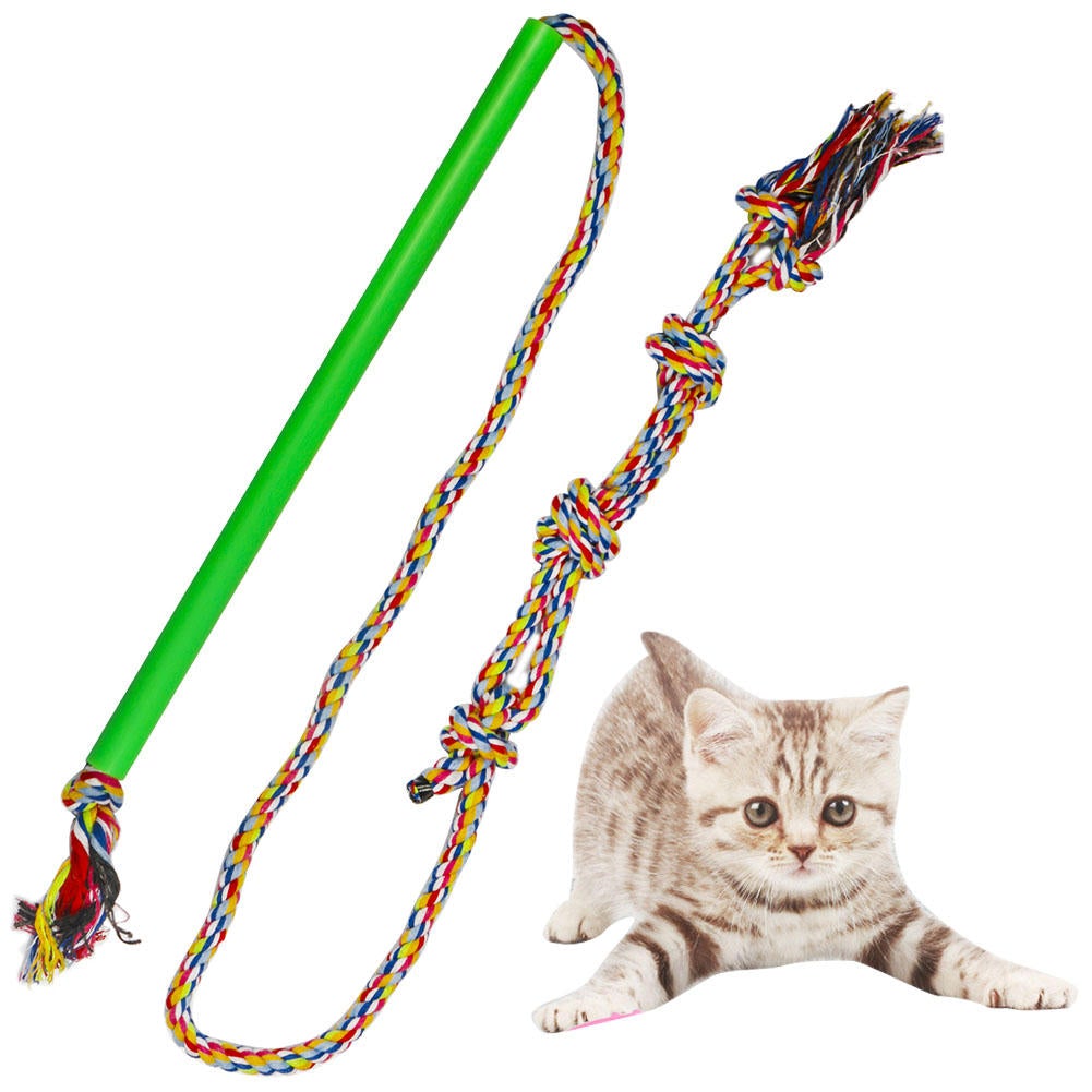 Dog Rod toxick Colorful Rotar Outdoor Extendable Funny Cat Bite Rotary Oral Care Extendable Colorful Pets Toys