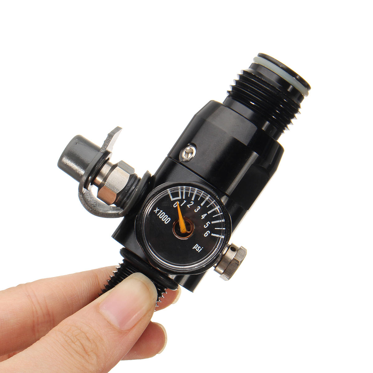 5/8"-18UNF Thread Paint Valve Ball Regulator Input 4500psi HPA Air Tank Output 1800psi Ball Valve