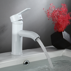 Tall/Short Type Stainless Steel Bathroom Basin Faucet Single Handle Hole Lead Free Hot And Cold Mixer Taps With Hoses
