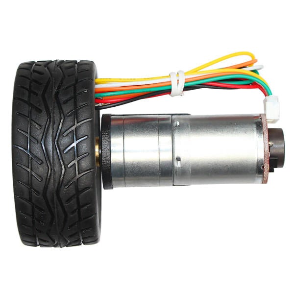 6V 210RPM Encoder Motor DC Gear Motor with Mounting Bracket and Wheel