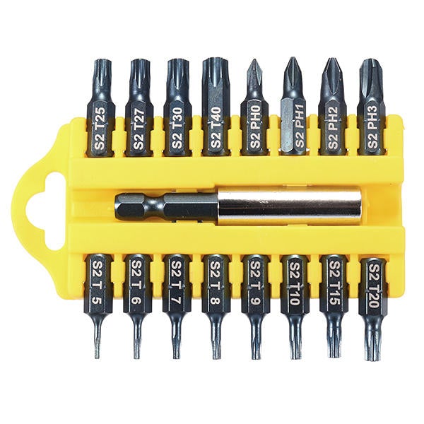 17Pcs 1/4 Hex Shank Screwdriver Bits Set Torx Phillips Electric Screwdriver Bits with Holder