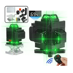 110-220V 4D 16 Lines Laser Level Green Light Level with Remote Control Waterproof Measuring Tool