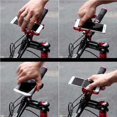 Rotatable Aluminum 3.5-6.2 Inch MTB Bike Phone Holder Motorcycle GPS Stand Support