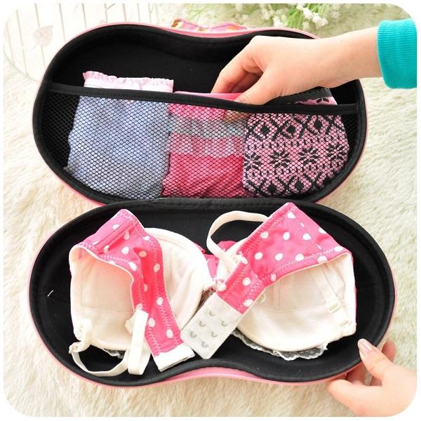 Large Capacity Creative Bra Underwear Storage Box Travel Bag Portable Organizer Bags With Net 32cm