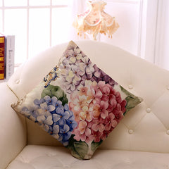 Vintage Flower Throw Pillow Case Cover 18''x18'' Square Cushion Cover Pillow Cover Protector for Couch Sofa Chair Bedroom Home Car Decor