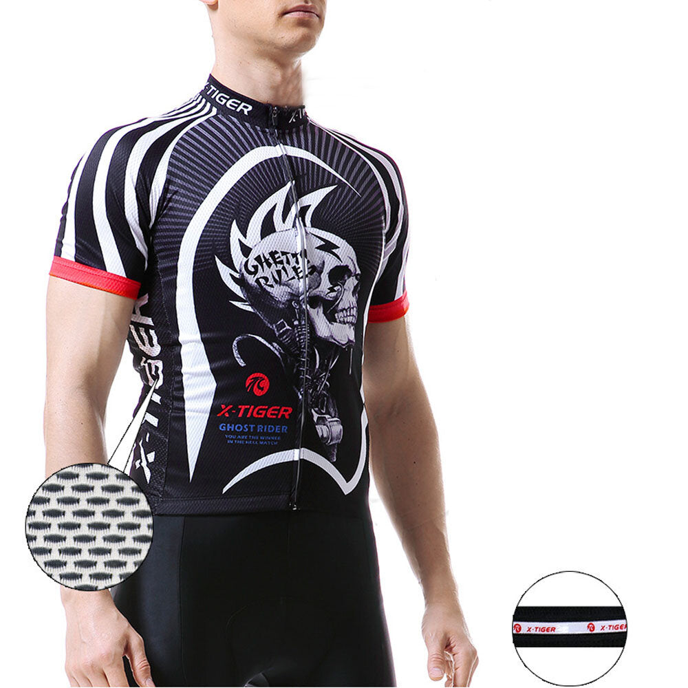 Men Cycling T-shirt Anti-UV Breathable Quick Dry Mountain Road Bike Clothes Bicycle Slimming Top