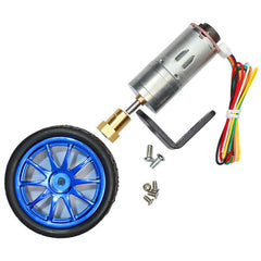 6V 210RPM Encoder Motor DC Gear Motor with Mounting Bracket and Wheel