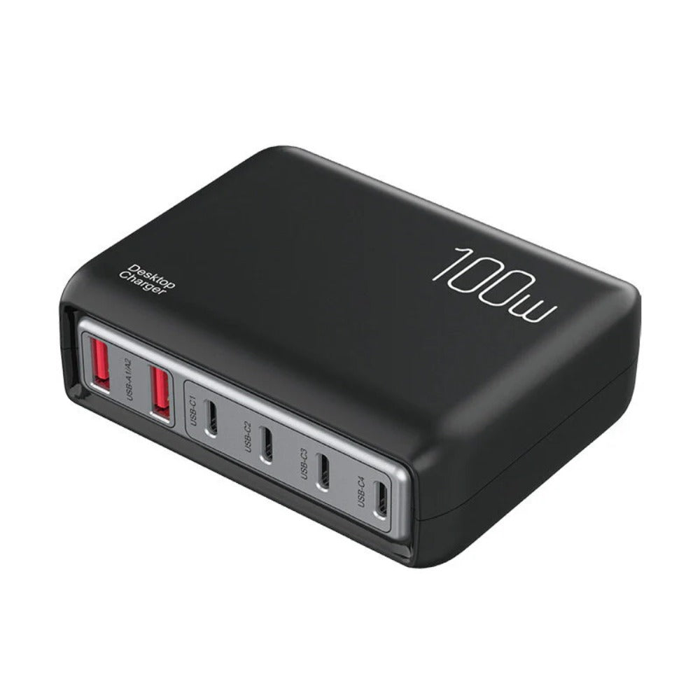 100W 6-Port USB PD Charger, Fast Charging Station for iPhone, Samsung, Hui, Xiaomi