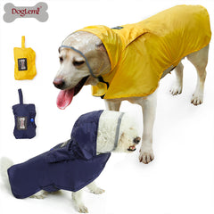 S/M Waterproof Dog Pet Raincoat Portable Raining Jacket Clothes