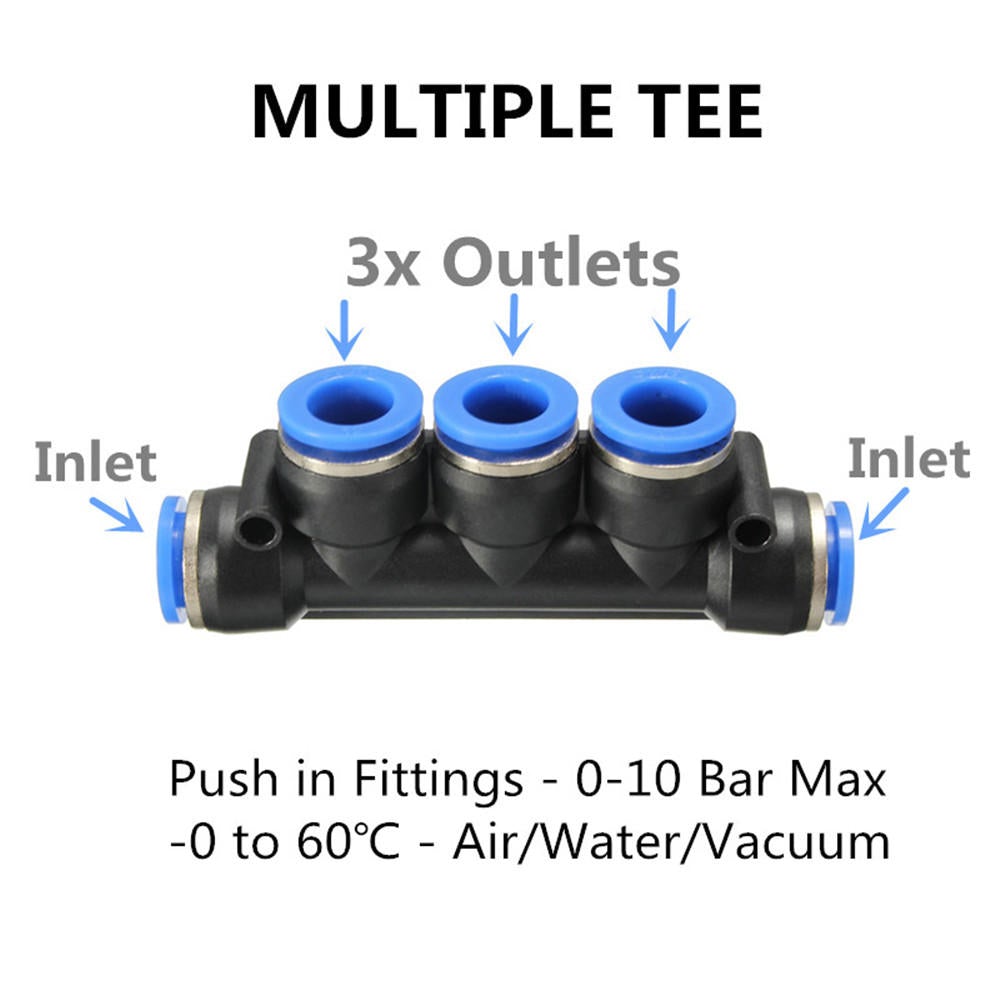 Pneumatic Connector Pneumatic Push In Fittings for Air/Water Hose and Tube All Sizes Available