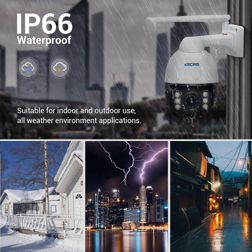 1080P Metal Case WiFi Waterproof IP Camera Support ONVIF Pan Tilt Two Way Talk IR Night Vision Security Camera