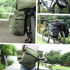 Mountain Road Bicycle Bike 3 in 1 Trunk Bags Cycling Double Side Rear Rack Tail Seat Pannier Pack Luggage Carrier
