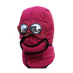 Winter Bomber Hats With Face Mask Plush Earflap with Goggles Warmer Windproof Thicken