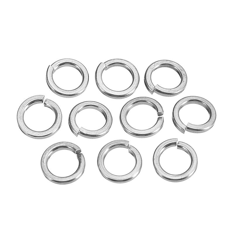 100Pcs M4 304 Stainless Steel Split Lock Washers Spring Washers