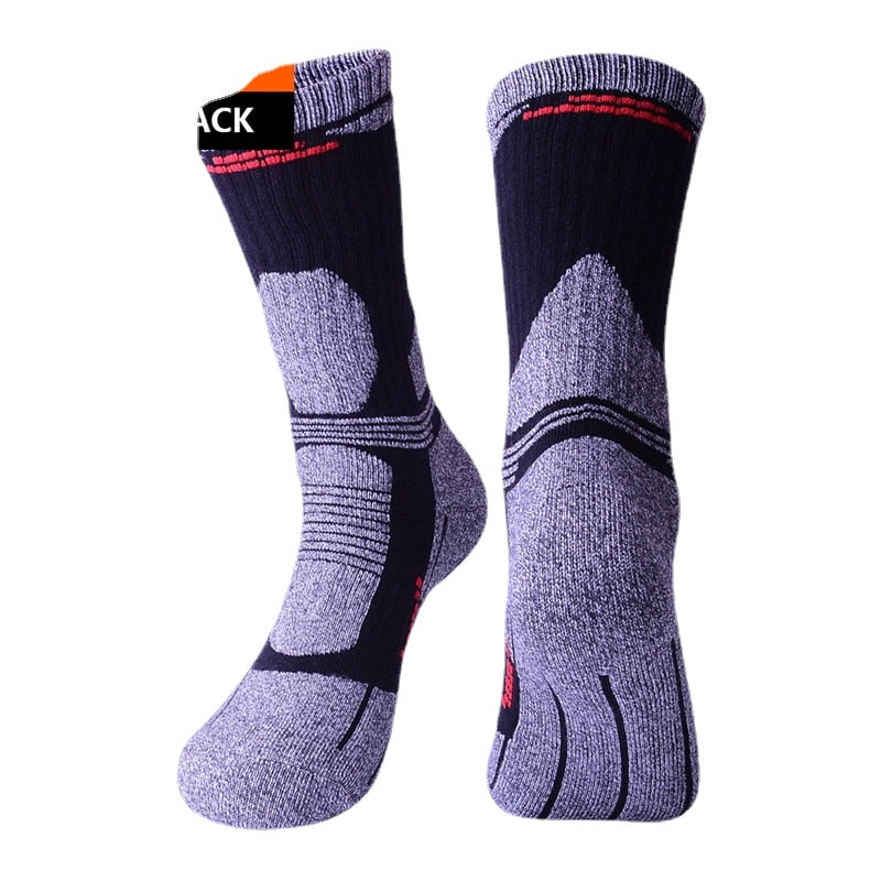 1 Pair Cotton Outdoor Mountaineering Hiking Sock Thicken Winter Keep Warm Sport Socks For Men Women Ski Fishing Gym