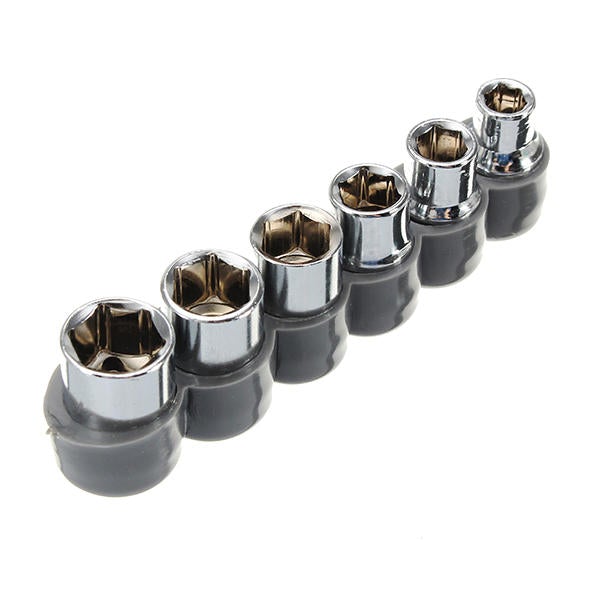 1/4 Inch Ratchet Wrench Screwdriver Socket Wrench with 10Pcs Screwdriver Bits/6Pcs Sockets