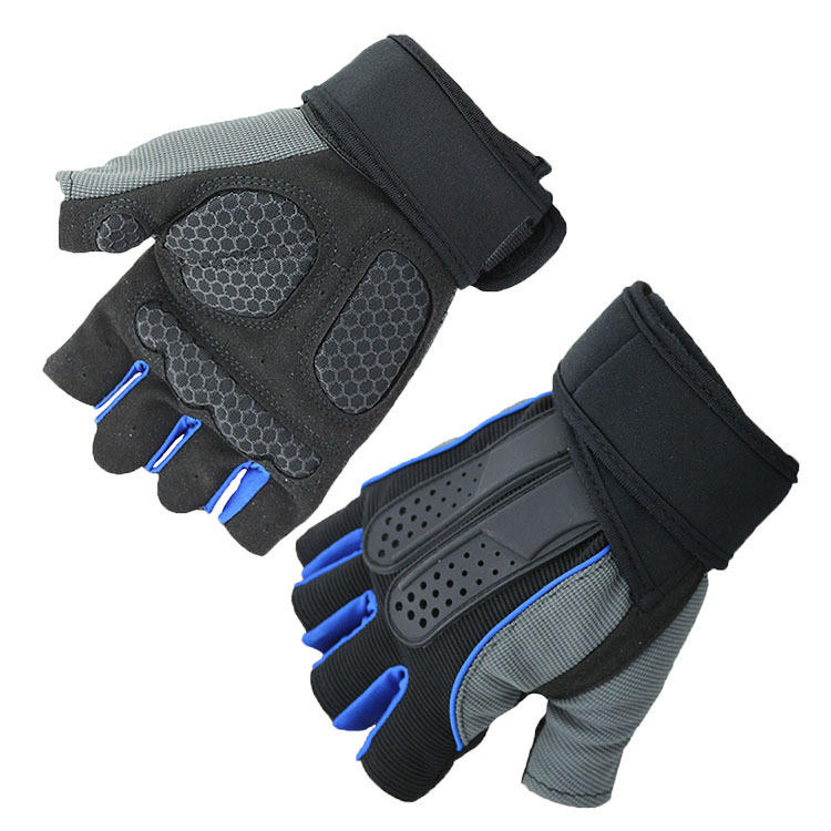 1 Pair Anti-slip Half Fingers Gloves Outdoor Fitness Sports Exercise Training Gym Gloves