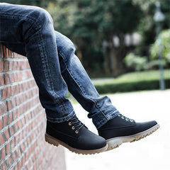 Winter Warmth Men Fashion Casual Martin Ankle Boots Lace Up Combat Boys Shoes